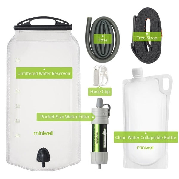 Miniwell Water Purifier Survival Emergency Kit