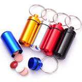 Portable Pill Holder WaterProof Mini Aluminum Keychain