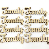 Word Wooden DIY Craft Blank Shapes